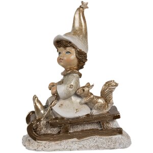 Clayre & Eef 6PR4232 Decoration Dwarf Beige 8x4x10 cm