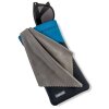 Carson neoprene glasses bag with microfibre cloth grey blue