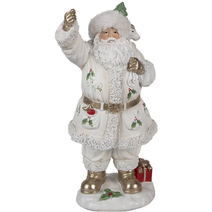 Clayre & Eef 6PR4296 Decoration Father Christmas 14x16x31 cm