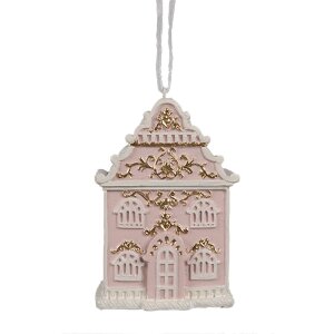 Clayre & Eef 6PR4205 Decoration Pendant House 6x4x9 cm