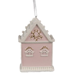 Clayre & Eef 6PR4205 Decoration Pendant House 6x4x9 cm