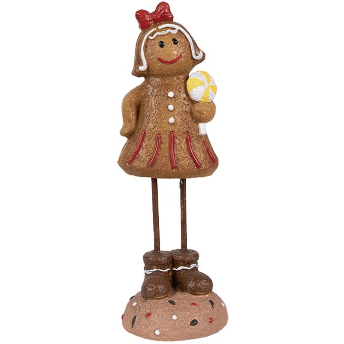 Clayre & Eef 6PR4274 Decoration gingerbread man 7x7x18 cm