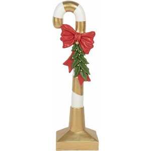 Clayre & Eef 5PR0141 Decoration Candy Cane Gold White...