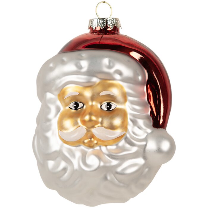 Clayre & Eef 6GL4612 Christmas tree bauble Father Christmas 9x8x11 cm