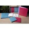 Exacompta guestbook 140 pages gold 21x19cm Plum turquoise green