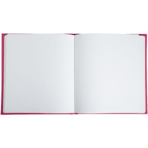 Exacompta 386E Guestbook 140 pages 21x19cm Raspberry coloured Plum Gold trim