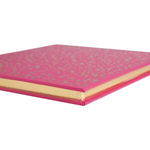 Exacompta 386E Guestbook 140 pages 21x19cm Raspberry coloured Plum Gold trim