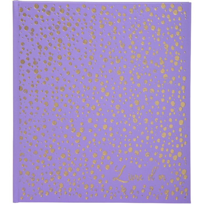 Exacompta Guestbook 140 pages Plum Violet 21x19cm Golden dots