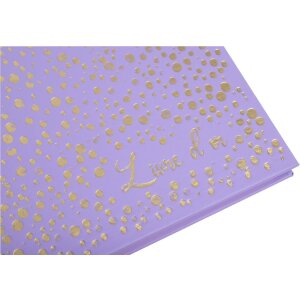 Exacompta Guestbook 140 pages Plum Violet 21x19cm Golden dots