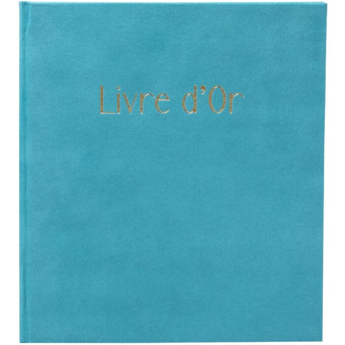 Exacompta 389E Guestbook 140 pages gold edge Skandi turquoise 21x19 cm