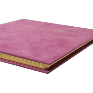 Exacompta 390E Guestbook 140 pages gold edge Skandi Altrosa 21x19 cm