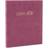 Exacompta 390E Guestbook 140 pages gold edge Skandi Altrosa 21x19 cm