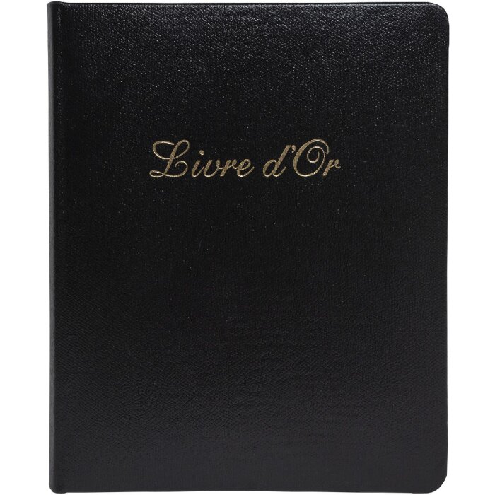 Exacompta 4711E Guestbook Alpillez black 70 sheets 26x22 cm portrait format leather