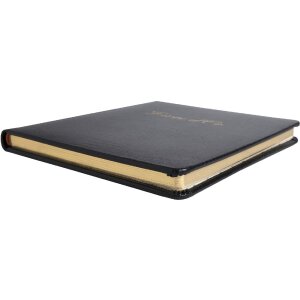 Exacompta 4711E Guestbook Alpillez black 70 sheets 26x22 cm portrait format leather