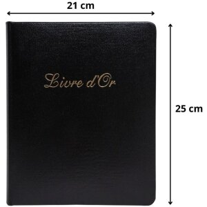 Exacompta 4711E Guestbook Alpillez black 70 sheets 26x22 cm portrait format leather