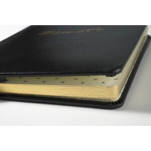 Exacompta 4711E Guestbook Alpillez black 70 sheets 26x22 cm portrait format leather