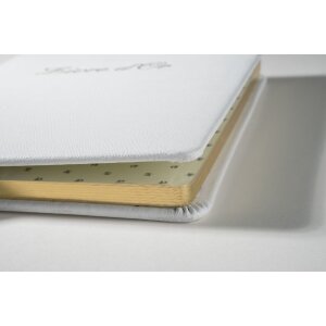 Exacompta Alpillez guest book 26x22 cm 70 sheets portrait format leather white