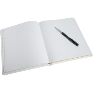 Exacompta Alpillez guest book 26x22 cm 70 sheets portrait format leather white