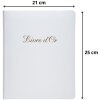 Exacompta Alpillez guest book 26x22 cm 70 sheets portrait format leather white