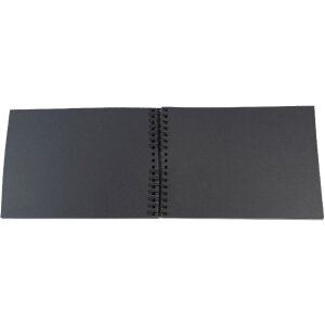 Exacompta spiral photo album MILANO 32x22 cm 50 black pages grey