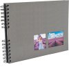 Exacompta spiral photo album MILANO 32x22 cm 50 black pages grey