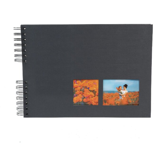 Exacompta spiral photo album MILANO 32x22 cm 50 pages black for scrapbooking