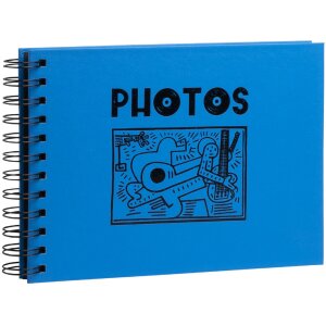 Exacompta photo album spiral binding Musicart blue 50...