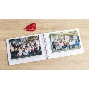 Exacompta 16029E Photo album spiral binding class photos 50 white pages brown