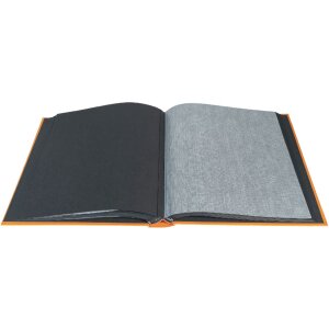 Exacompta photo album MILANO 29x32 cm 60 black pages orange