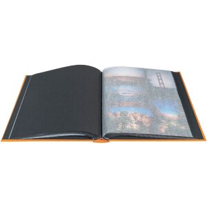 Exacompta photo album MILANO 29x32 cm 60 black pages orange