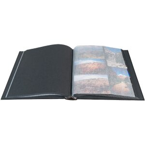 Exacompta photo album MILANO 29x32 cm, 60 black pages - black