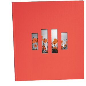 Exacompta photo album MILANO 29x32 cm 60 black pages red