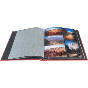 Exacompta photo album MILANO 29x32 cm 60 black pages red