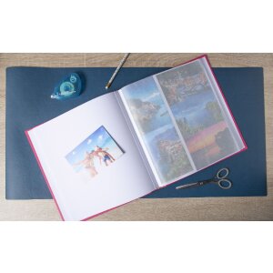 Exacompta 16152E Photo album 60 pages white 25x25cm Plum Violet Raspberry coloured