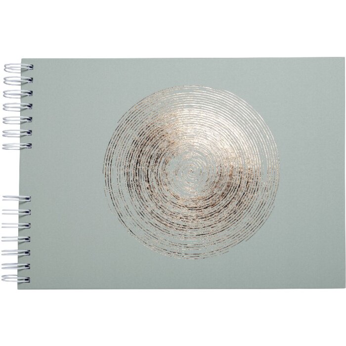 Exacompta spiral album 50 pages 32x22 cm Ellipse green with rose gold embossing