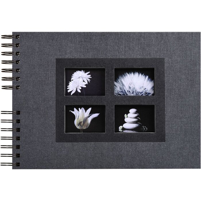 Exacompta 16241E Spiral album 50 black pages Passion 32x22 cm Black