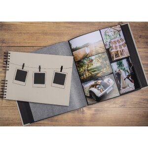 Exacompta 16523E Photo album 60 black pages Polaroid Beige