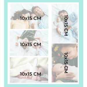 Exacompta 16545E Photo album for children baby photos 60 pages 29x32cm Sweet Light blue