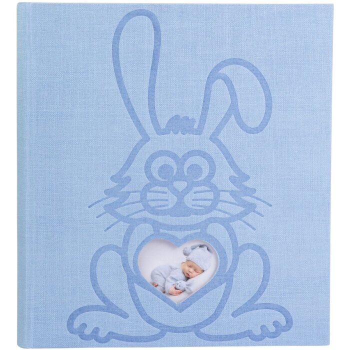 Exacompta photo album TEDDY 29x32 cm 60 pages blue with rabbit motif