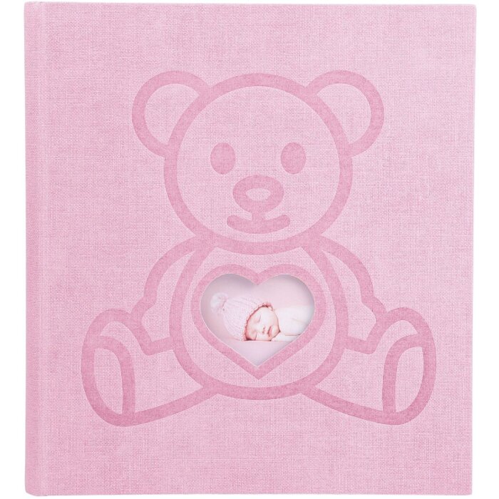 Exacompta 16566E Photo album TEDDY 29x32 cm 60 pages white cover teddy bear pink