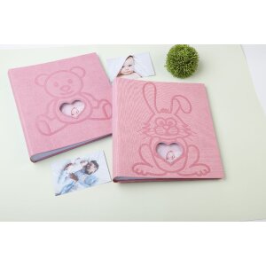 Exacompta 16566E Photo album TEDDY 29x32 cm 60 pages white cover teddy bear pink