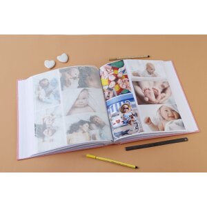 Exacompta 16566E Photo album TEDDY 29x32 cm 60 pages white cover teddy bear pink