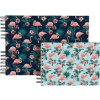 Exacompta 16703E Spiral photo album FLAMINGO 23x16 cm 50 pages white midnight blue