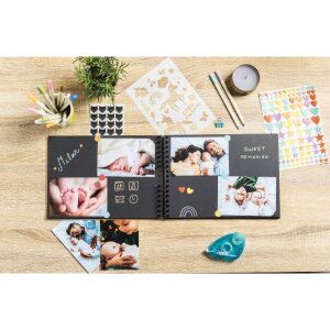 Exacompta 16801E Set Scrapbooking with photo album 32x22 cm SCRAP ADDICT Black