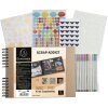 Exacompta 16802E Set Scrapbooking Album 32x22cm Scrap Addict Kraft brown