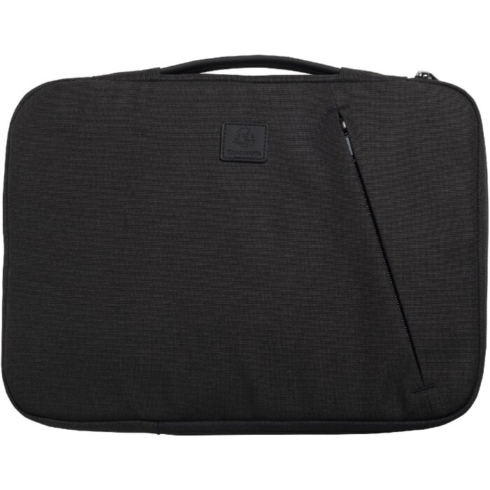 Exacompta laptop sleeve 15-16 inch business black 58% recycled polyester