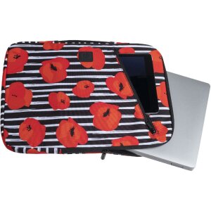 Exacompta laptop sleeve 13-14 poppy RPET water-repellent padded