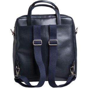 Exacompta 17237E Laptop backpack Lady Exactive leather 33x35x16 cm navy blue