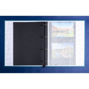 Exacompta 17603E Photo album ring mechanism 60 black pages 32x26x4cm blue-green