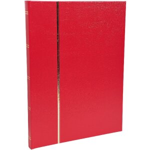 Exacompta 26143E Stamp album half leather 32 pages 22,5x30,5 cm red